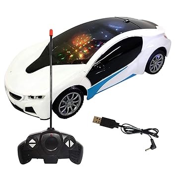HARIDUN Remote Control Car | RC Car | Hi-Tech| Racing Car | White | Rechargeable | Led Light, Multicolor ( Remot-Car-Toy-058 )