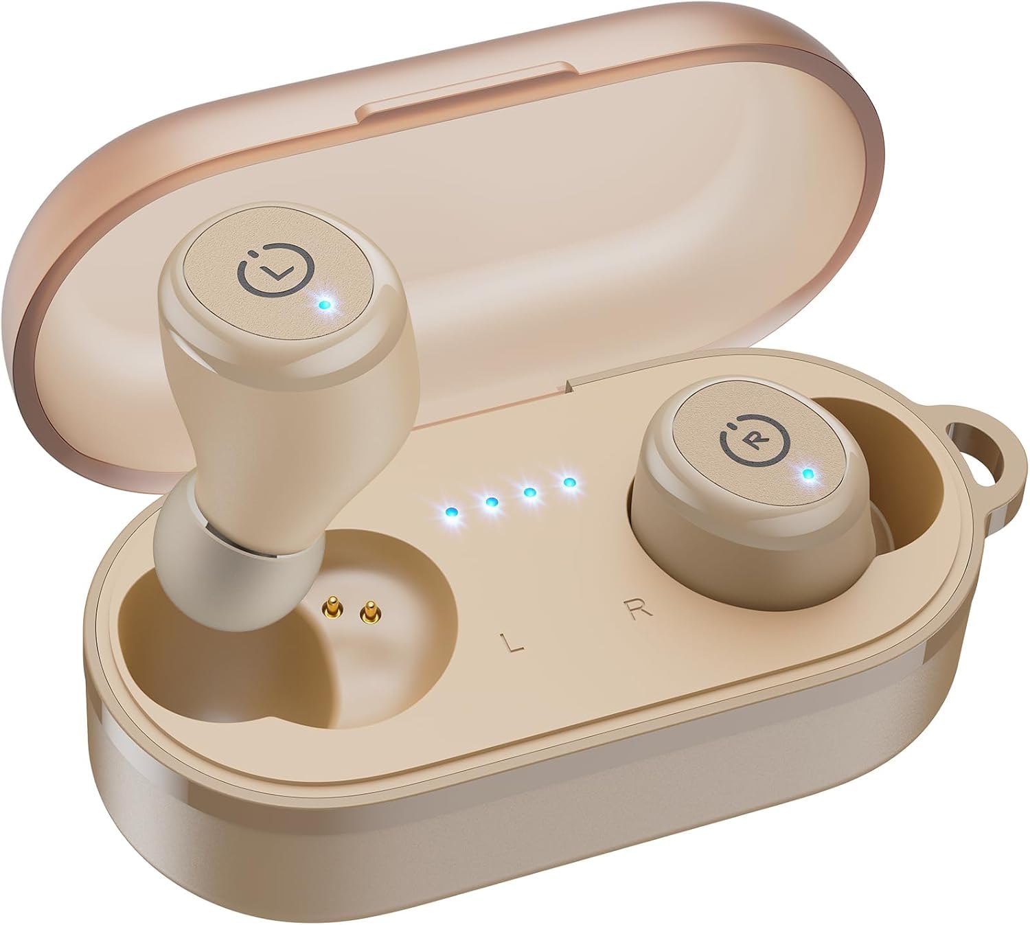 TOZO T10 Bluetooth Earphones, 2024 New Edition, Wireless Earphones, Bluetooth 5.3, IPX8 Fully Waterproof, Charging Case Included, Automatic Pairing, Bluetooth Earphones, Noise Canceling, Up to 45