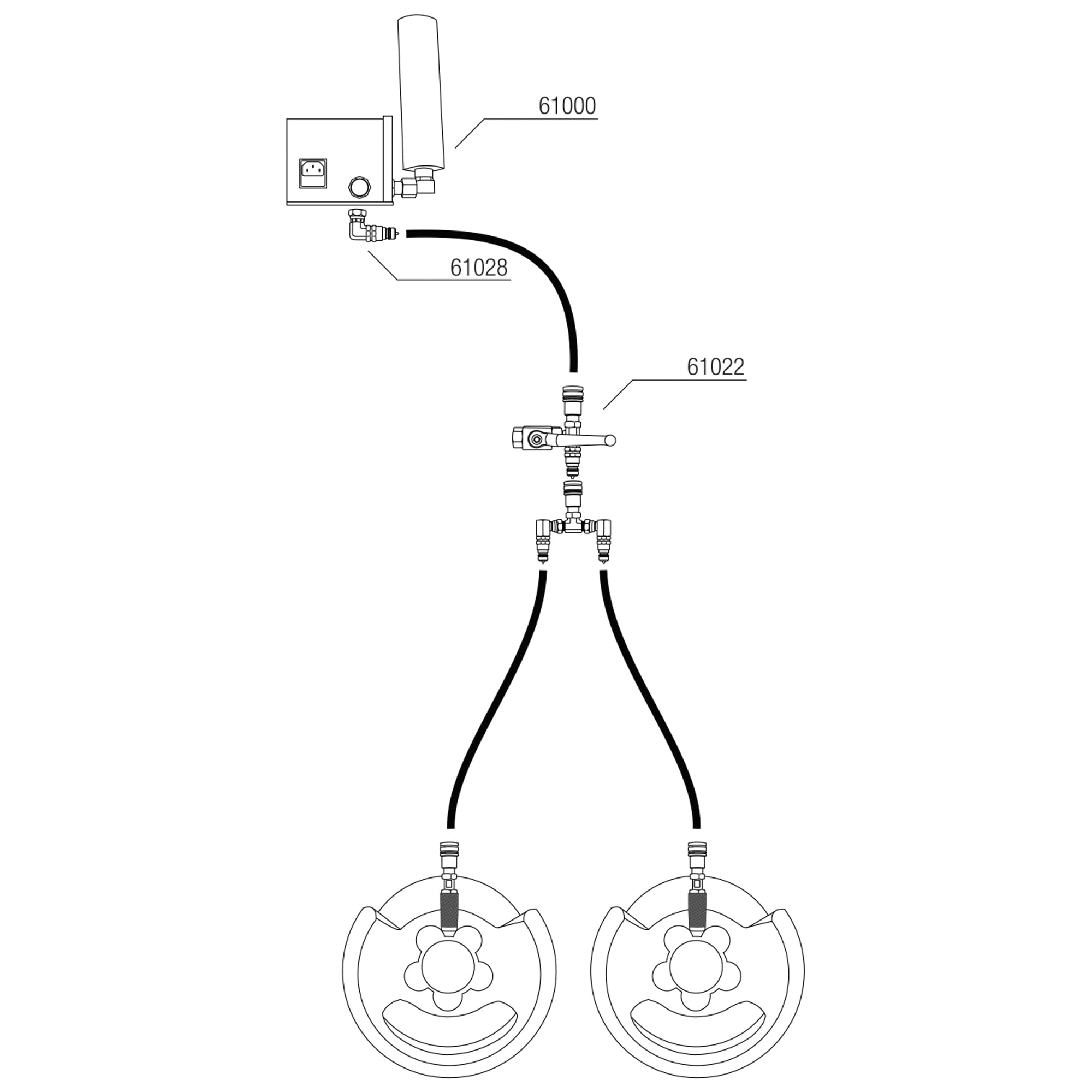 CO2 Bottle to 3/8" Q-Lock adapter