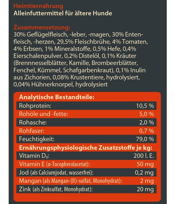 Dehner Wild Nature Hundetrockenfutter Senior Bergweide | getreidefrei | natürliches Hundefutter mit Ente | Premium Trockenfutter | für sensible, ältere Hunde | hoher Fleischgehalt | sensitiv | 4 kg