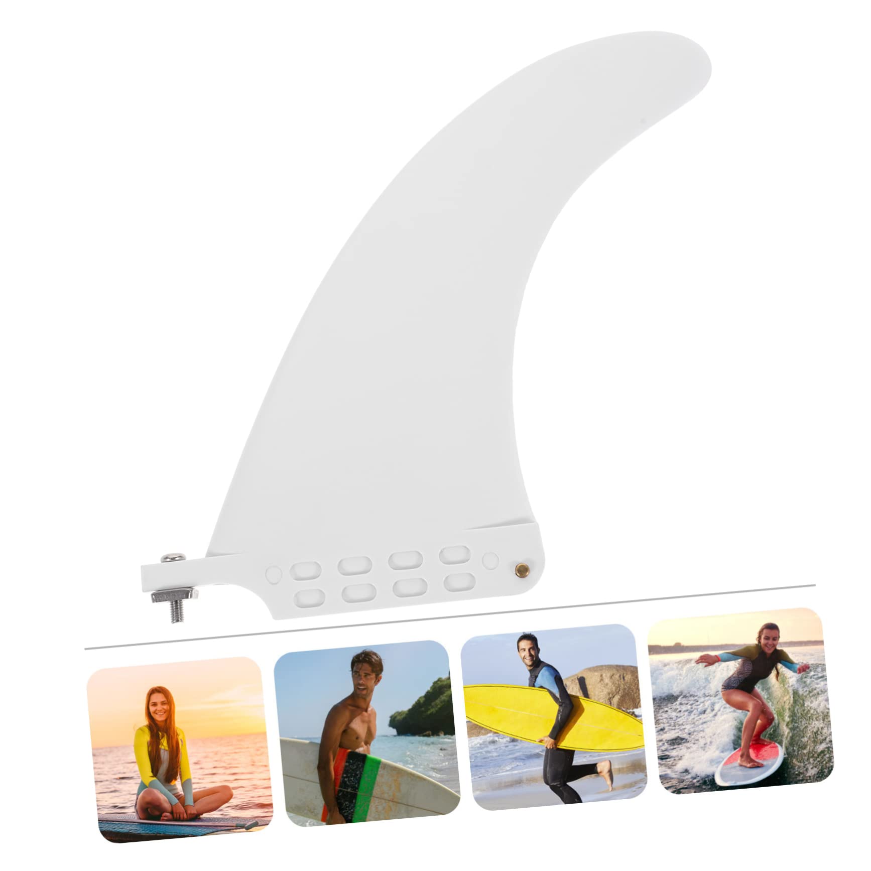 TOYANDONA aileron de Planche de Surf aileron de Paddle souper pagaies de Paddle Ailette Surfeur Accessoires à Palette pagaie Amovible 30% Fibre de Verre Blanche