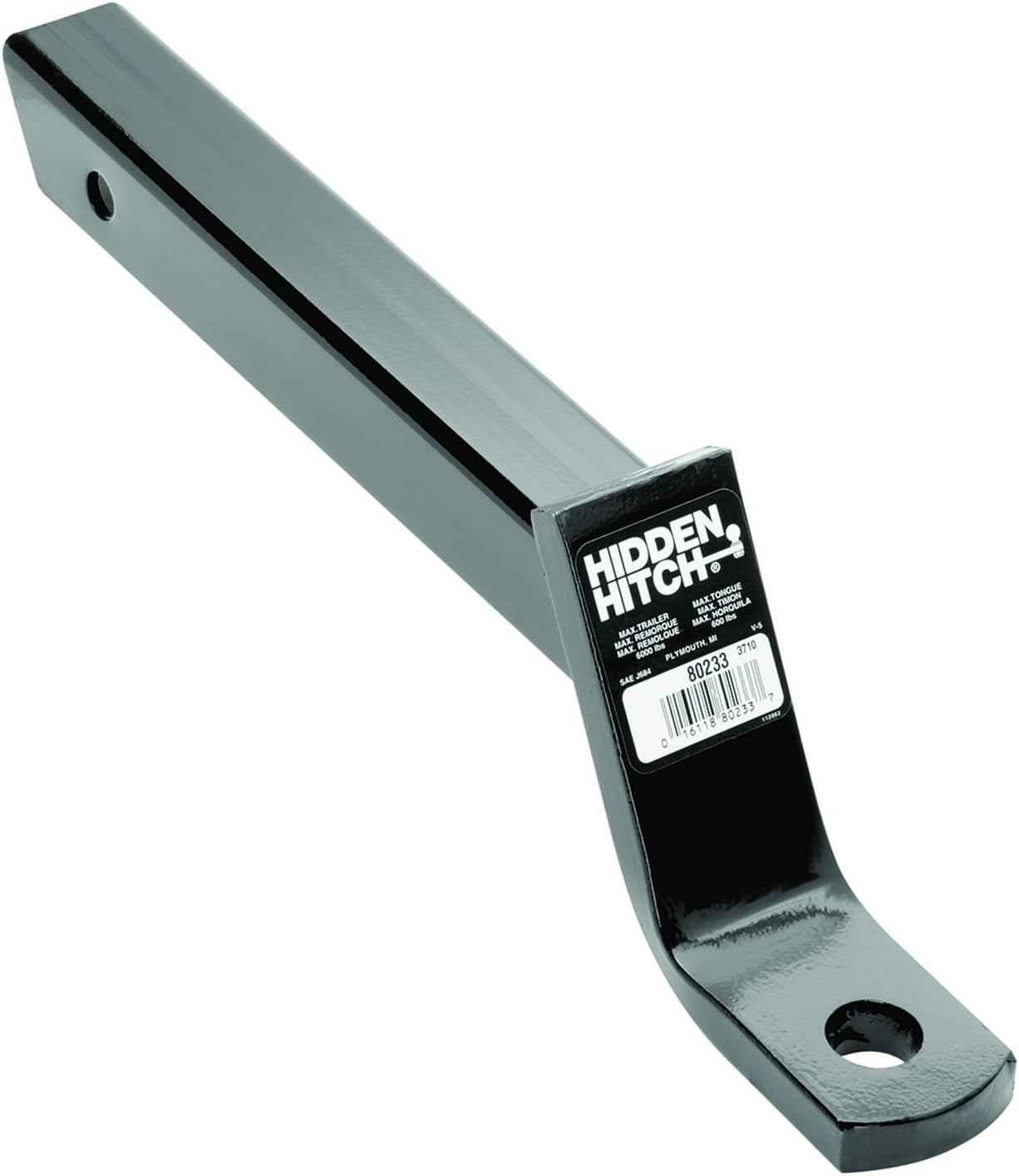 Reese Hidden Hitch 80233 Trailer Hitch Ball Mount, 6,000 lbs. Capacity, Fits 2 in. Receiver, 4 in. Drop, Black, Size: Pack of 1