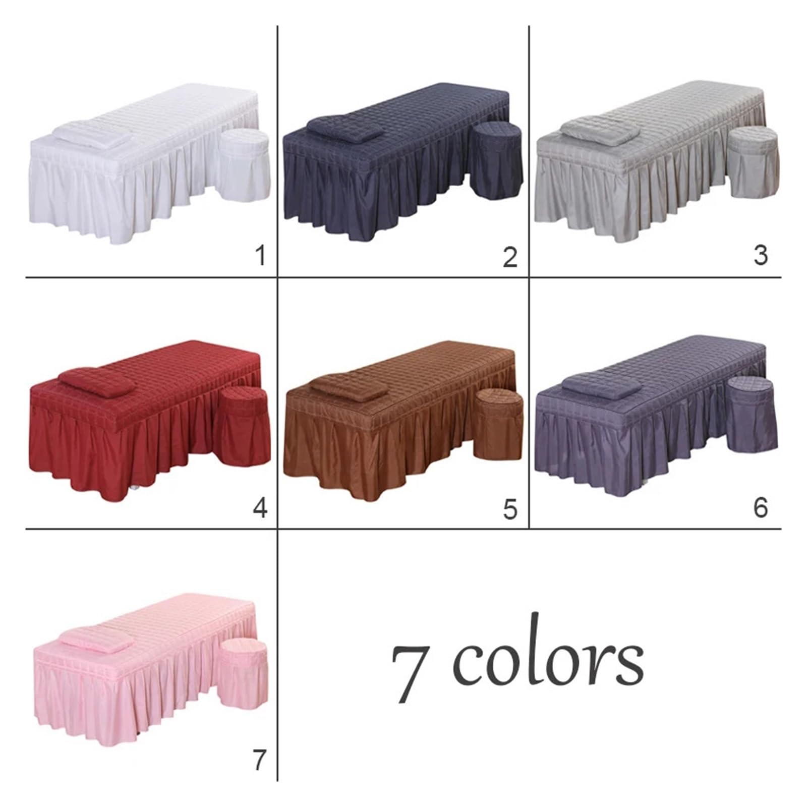 Sábana De Cama For Salón Belleza, Colchón Acolchado Grueso, Falda, Colcha Con Agujero For La Cara Para camillas de masaje(4,190cm x 70cm)