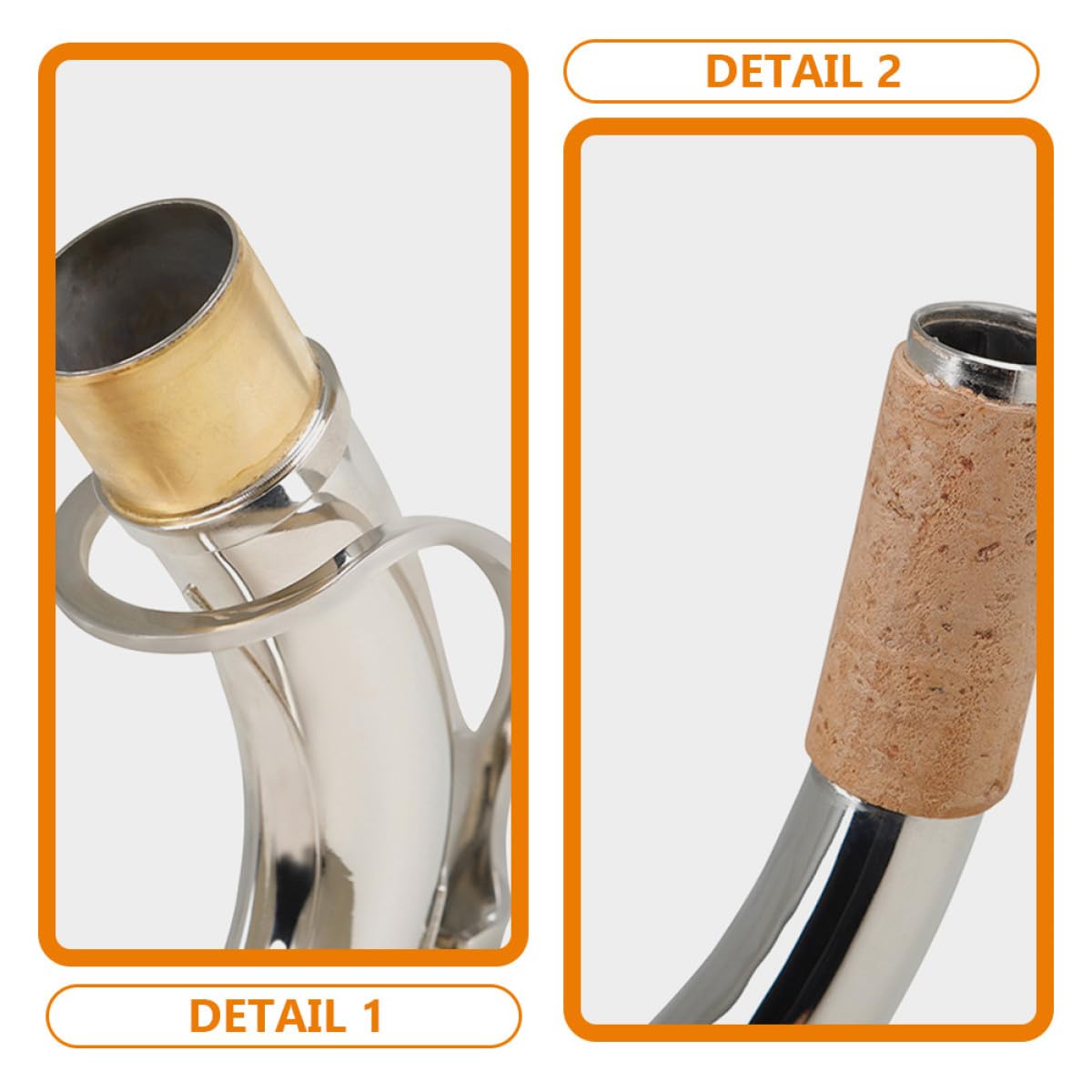 Didiseaon Collo Accordatura in Tenore e Argentato Struttura Sassofono per Ottone da Sostituire Curva da 27,5mm, Design Ergonomico in Si, Facile