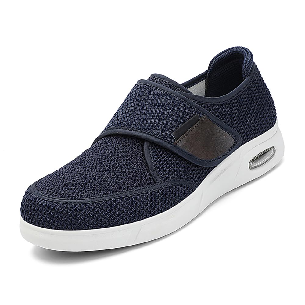 Zapatos Ortopédicos para Diabéticos Ajuste Extra Ancho para Hombres Y Mujeres Zapatillas Fáciles De Poner con Cierre Ajustable Y Plantilla De Espuma Viscoelástica Ideales para
