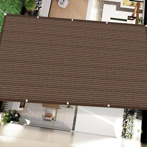 Voile ombrage rectangulaire marron pour bloquer la chaleur du soleil