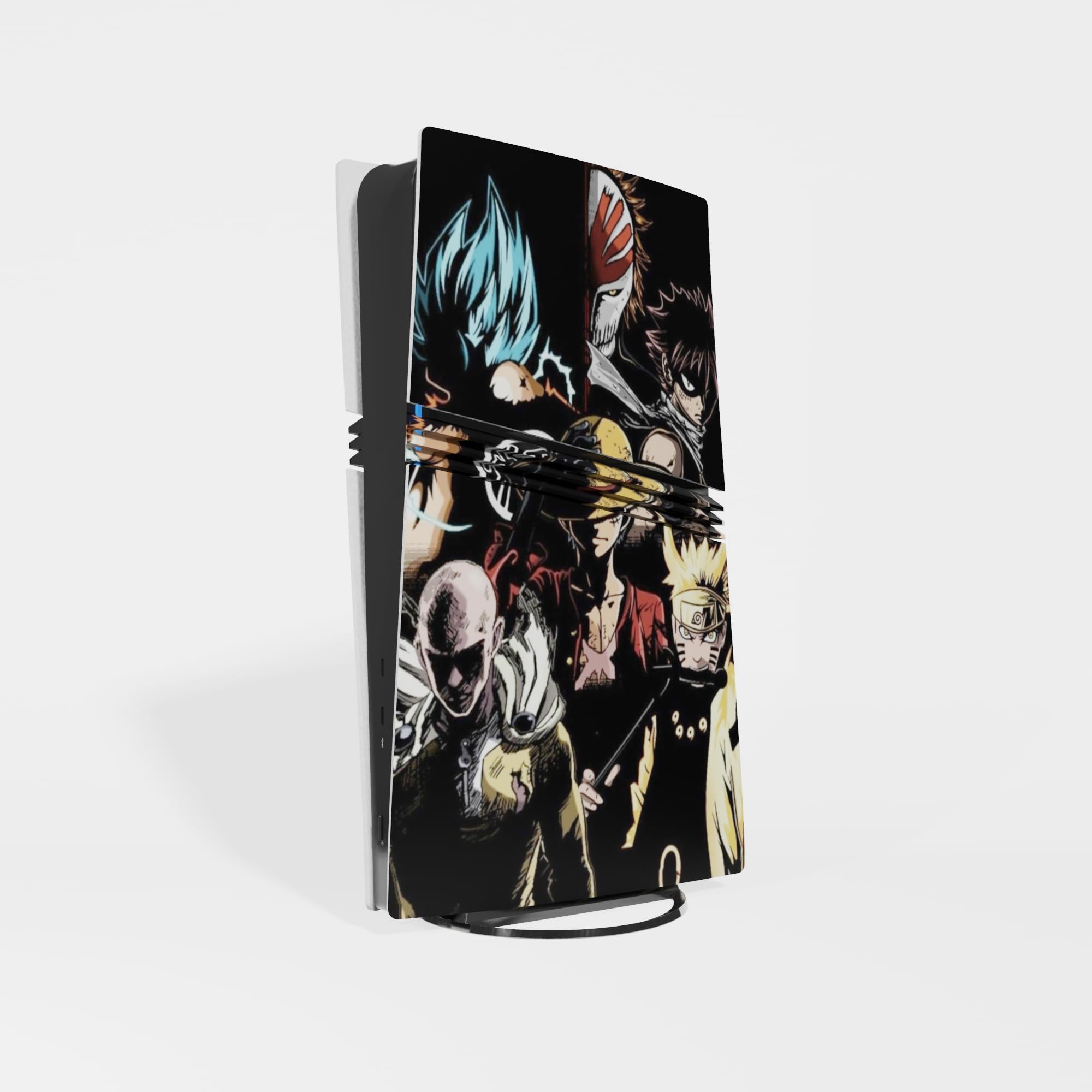 MaD Vision® Extra-Durable Skin Kit for PlayStation 5 (PS5) Disc Pro and Digital Pro | Matte Vinyl Decal Set for Console + 2 Controllers - for Anime Design