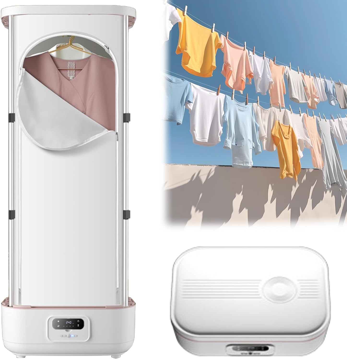 900W Upgraded Garment Steamer - Vertical Steam Iron, Wireless Automatic Quick-Drying Steam Machine with Anti-Wrinkle, Folding Portable & Steam Closet, for Hanging Clothes, Clothes & Fabric