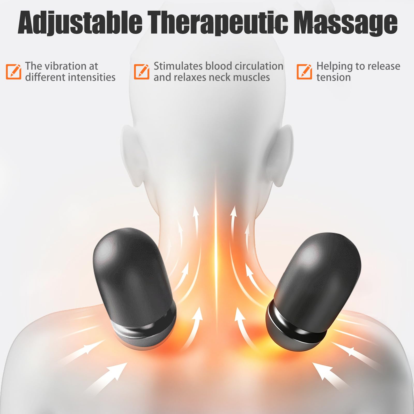 3-in-1 Nackenmassagegerät Kabelloses mit Wärme, Vibration Und Traktion