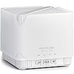 ASAKUKI 700 ml Premium Essential Oil Diffuser, 5 in 1 Ultrasonic Aromatherapy Fragrant Oil Vaporizer Humidifier, Timer and Auto-Off Safety Switch, 7 LED Light Colors
