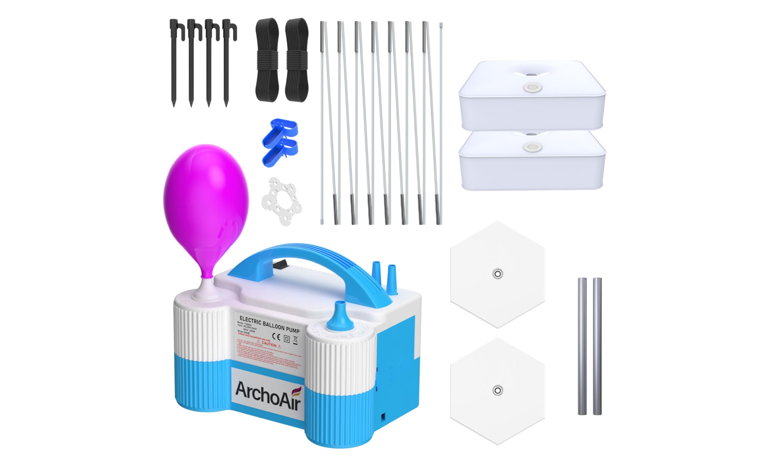 Pompe à Ballons Électrique – Gonfleur Rapide pour Ballons Latex – Idéal Arche de Ballons, Mariage, Anniversaire, Décoration de Fêtes