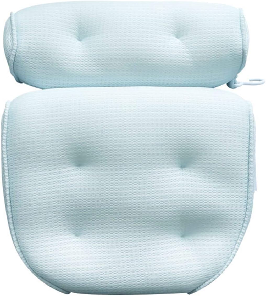 YYL Almohada de Baño Cojín de Baño, Almohada de Baño para Soporte para La Cabeza del Cuello, Reposacabezas Ergonómico 3D para SPA En El Hogar con 6 Ventosas Antideslizantes Almohadas de Bañeras