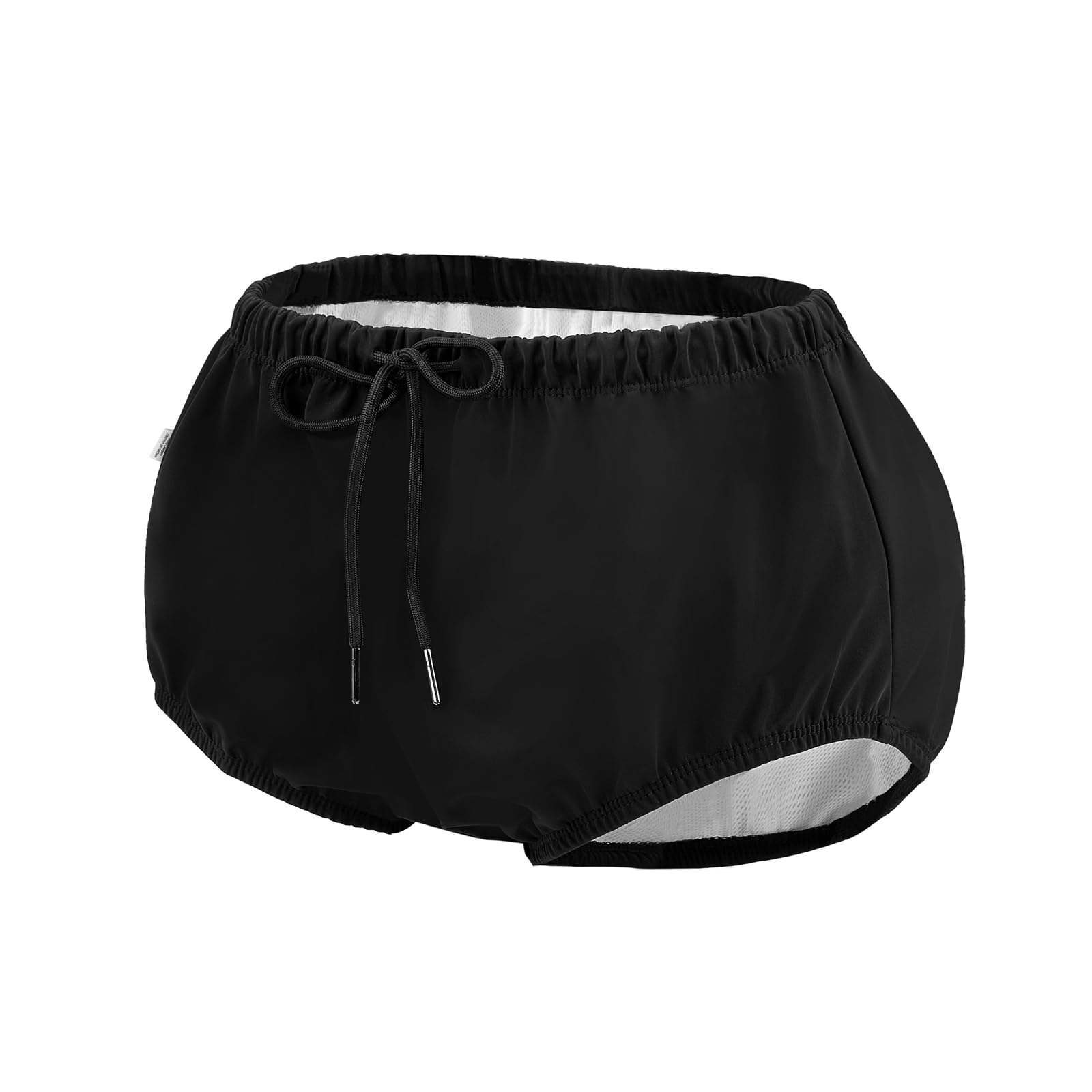 Reusable Adult Swim Diaper Special Needs, Incontinence Plastic Pants Cloth Diaper Cover, Waterproof Training Rubber Underwear（Black, M