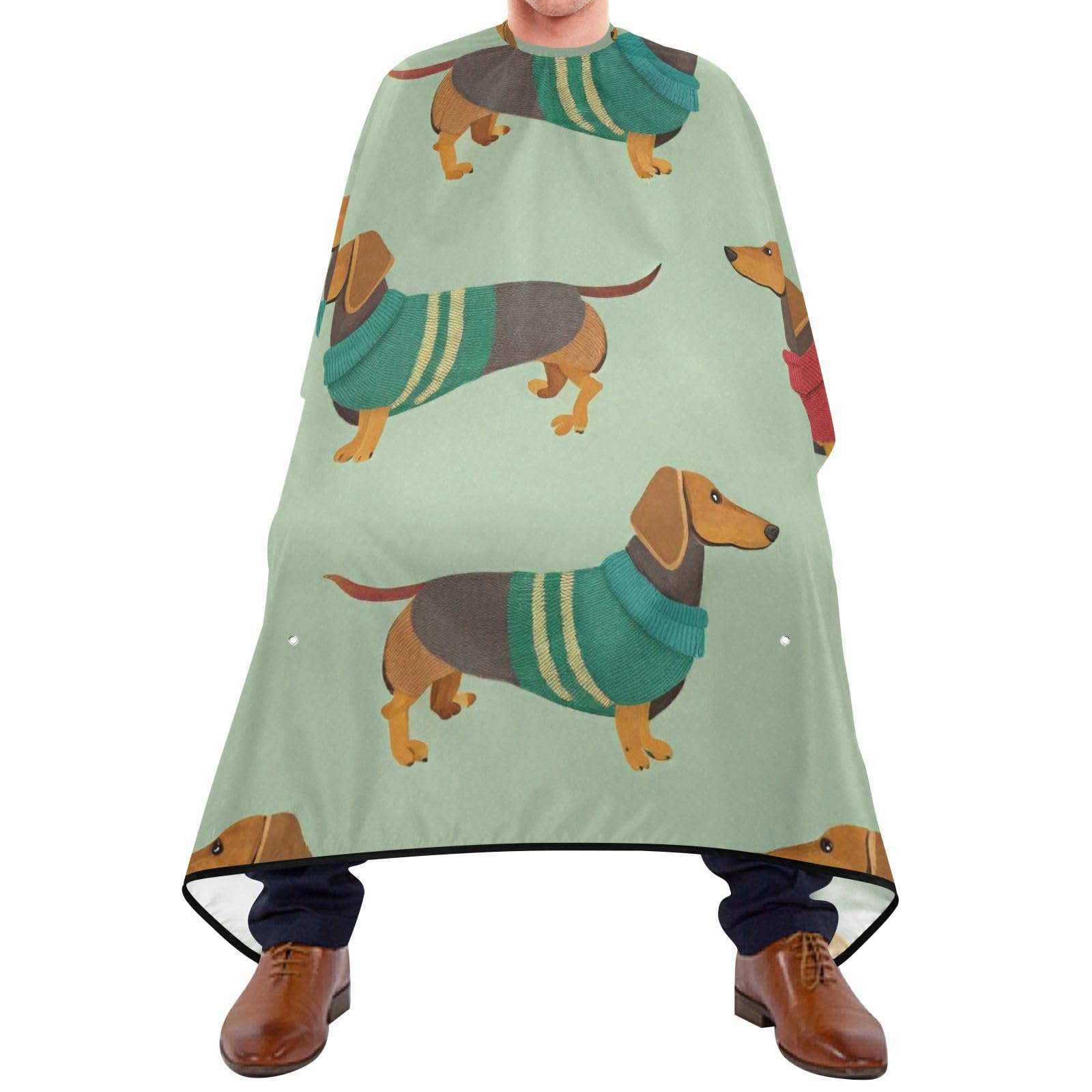Hezely Cute Dachshunds Hair Dye Cape, Barber Cape for Adults,Waterproof Salon Cape,Waterproof Hairdressing Styling Hair Cutting, 65