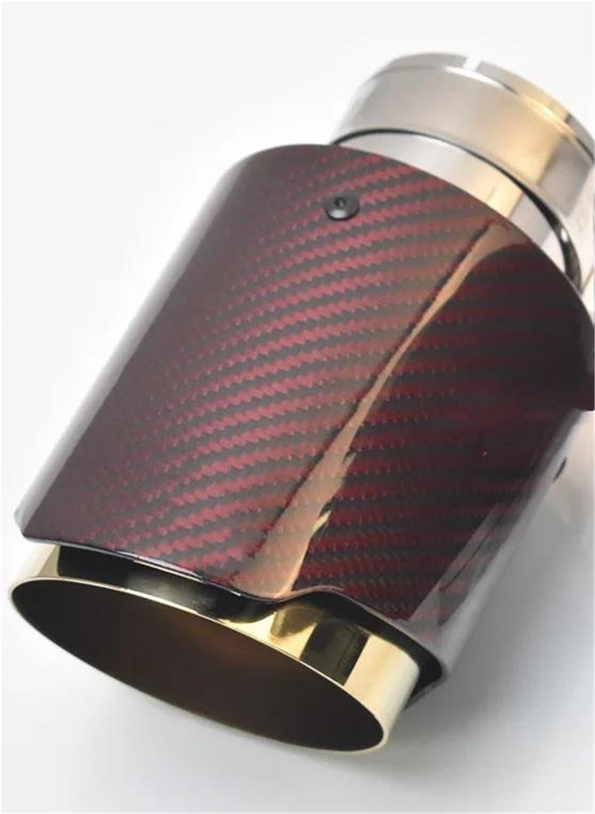 Embout d'échappement pour remplacer une sortie rouillée par du carbone rouge 101mm