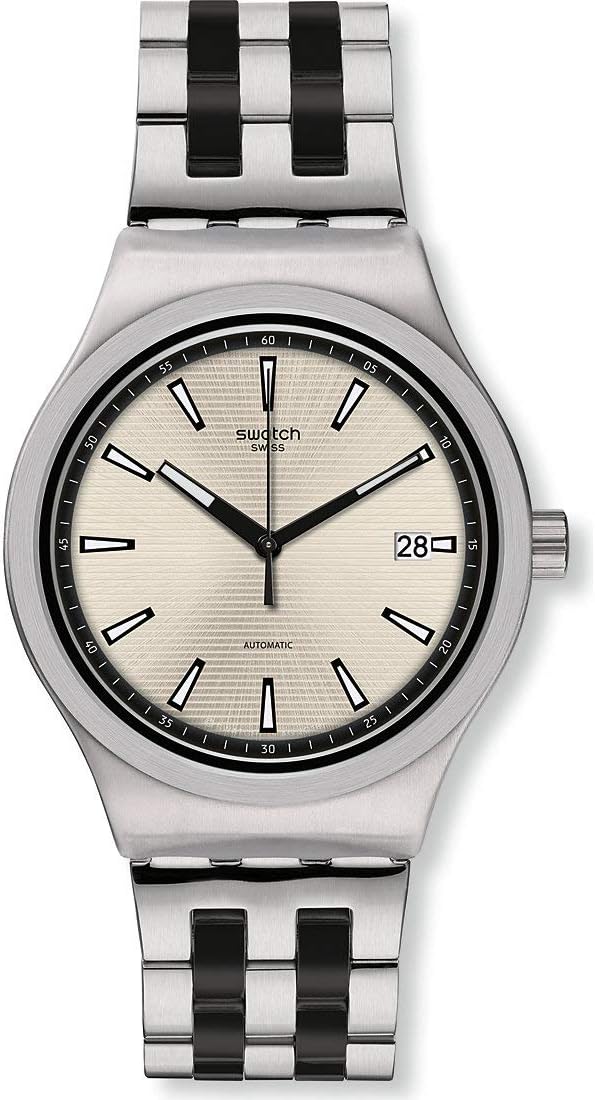 Swatch Men's Analogue Automatic Watch with Stainless Steel Strap YIS424G