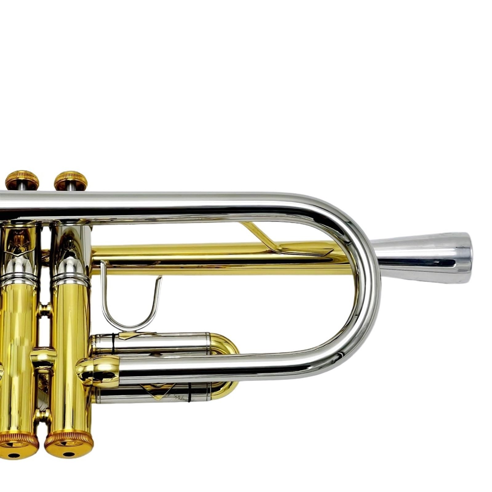 Tromba Strumento A Tromba Con Design In Stile Pesato Corpo In Tubo Di Rame Bianco Strumento A Tromba