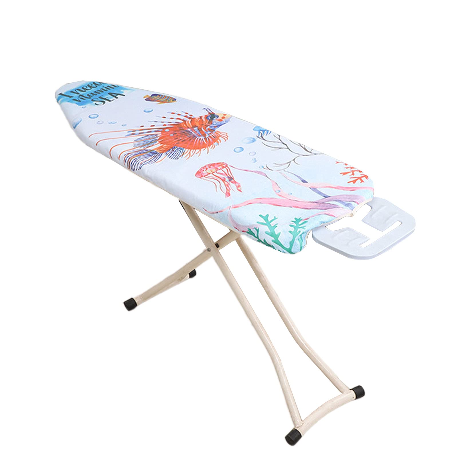 Ironing Board Cover 52”x16” for Extra Large Boards,Scorch & Stain Resistant,Iron Faster,Drawstring Tightening,Thick Cotton Sea Fish Replacement Ironing Board Elastic Edge Covers, NOT Including Board