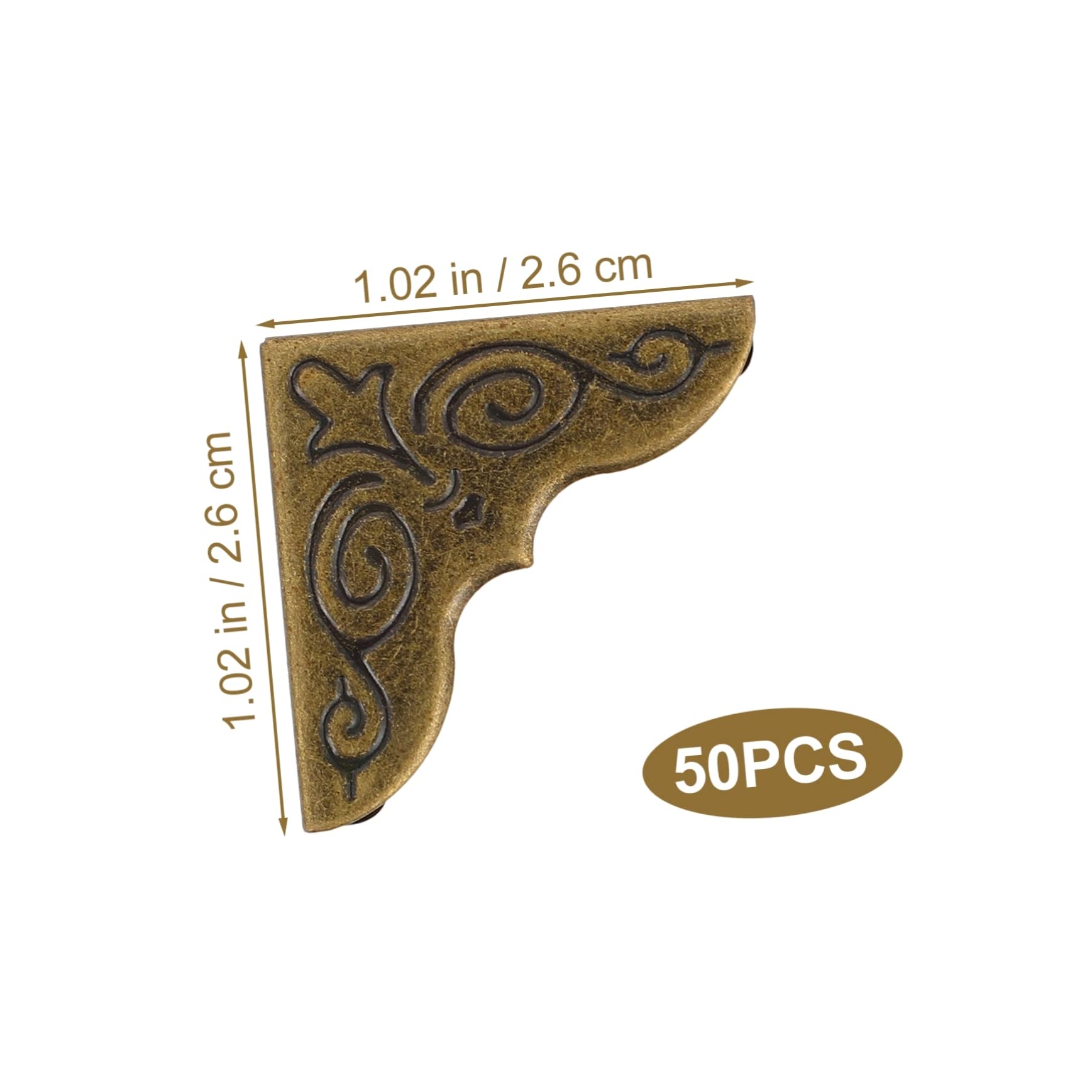 Beatifufu 50pcs Retro Style Book Photo Album Corner Covers Iron Corner Protector DIY Album Scrapbook Journal