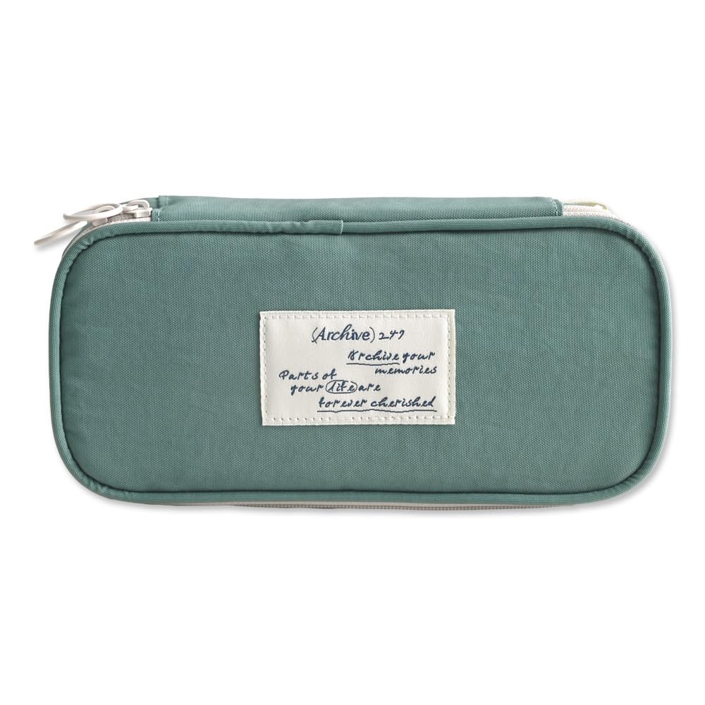 Monolike Archive 247 Standard Pencil Case, Deep mint - Pen Pouch, Portable Pencil Bag, Office Pouch case