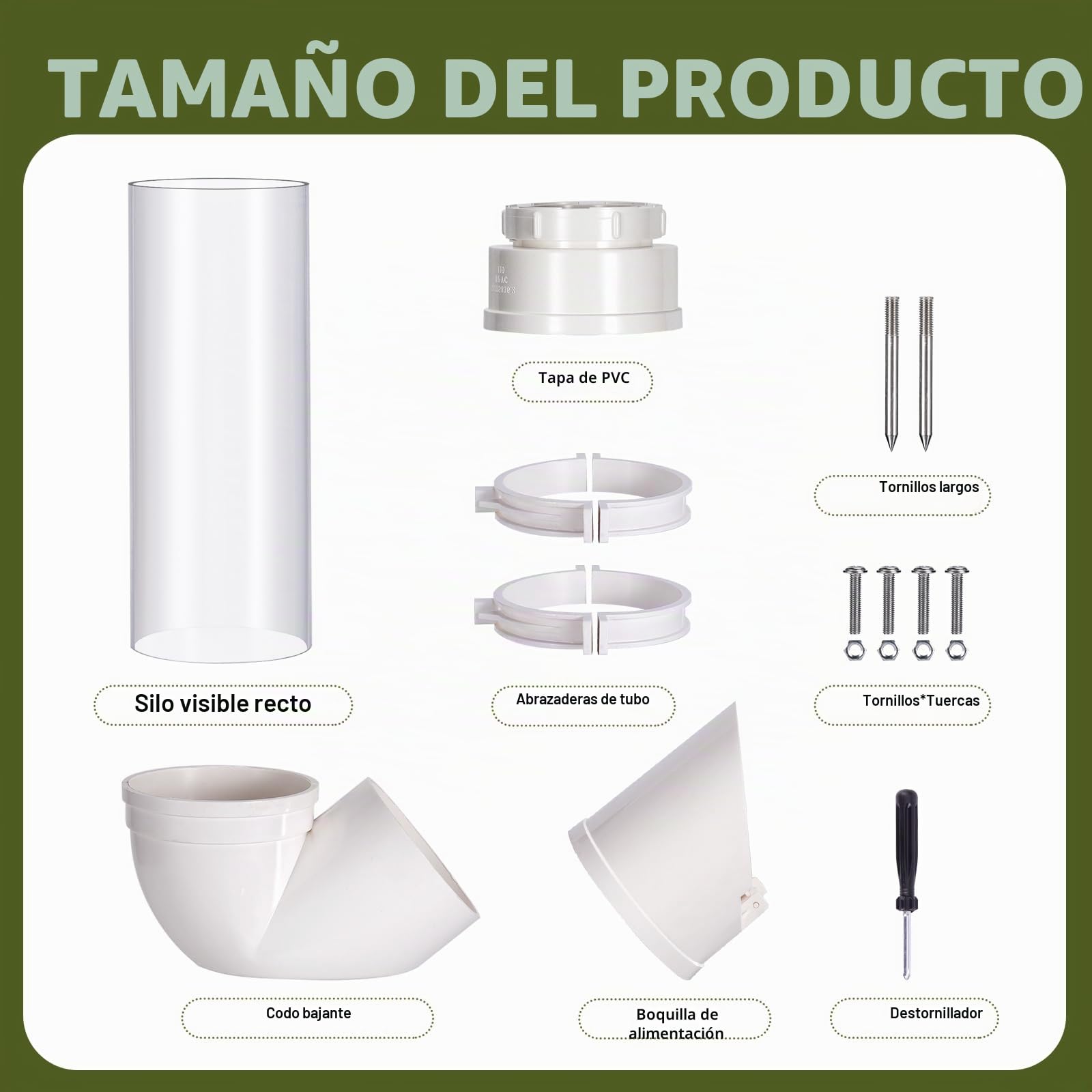 Comedero AutomáTico para Pollos De PVC. Comedero para Aves De Gran Capacidad 3 Kg con Cubierta Protectora contra La Lluvia por Gravedad Sin Desperdicio para Patos, Pavos