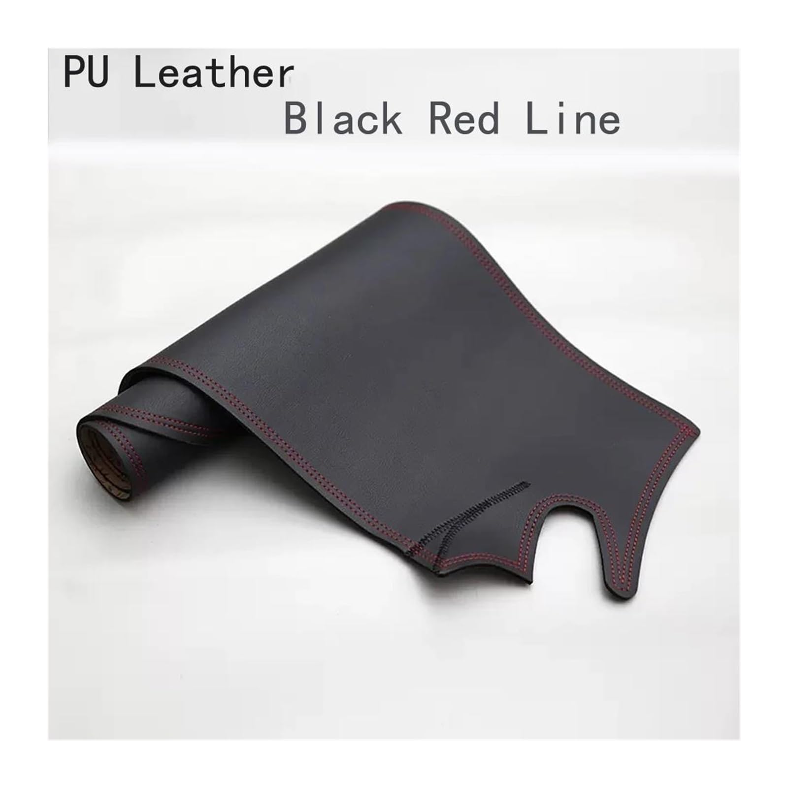 Tapis Tableau Bord intérieur Voiture Tapis Tableau Bord en Cuir Antidérapant pour Land pour Rover pour Range pour Sport 2005-2009(Black Red LineLHD)