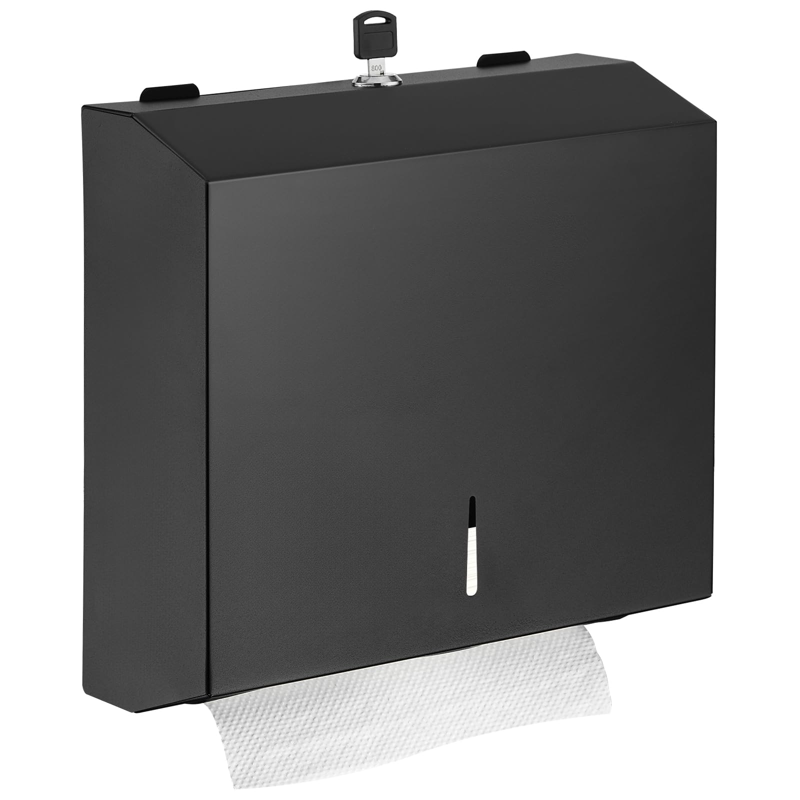 Dispensador de toallas de papel de acero inoxidable, montaje en pared, triple pliegue, gran capacidad, comercial