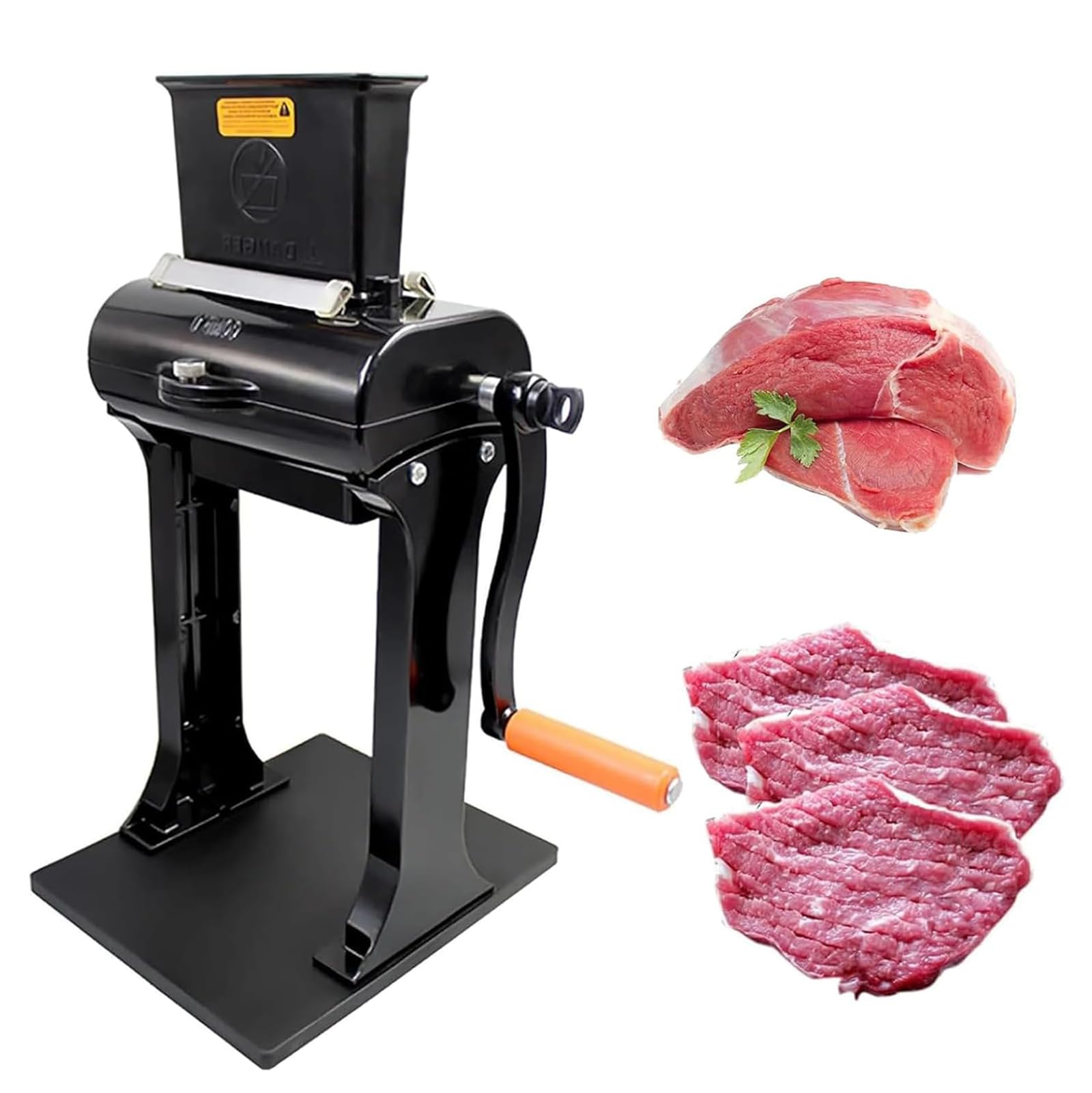 Vertikaler manueller Fleischklopfer mit Edelstahl-Klingen zum gleichmäßigen Lösen und Zartmachen von Fleisch, ideal für Steak, Rind, Truthahn, Huhn und Schweinefleisch