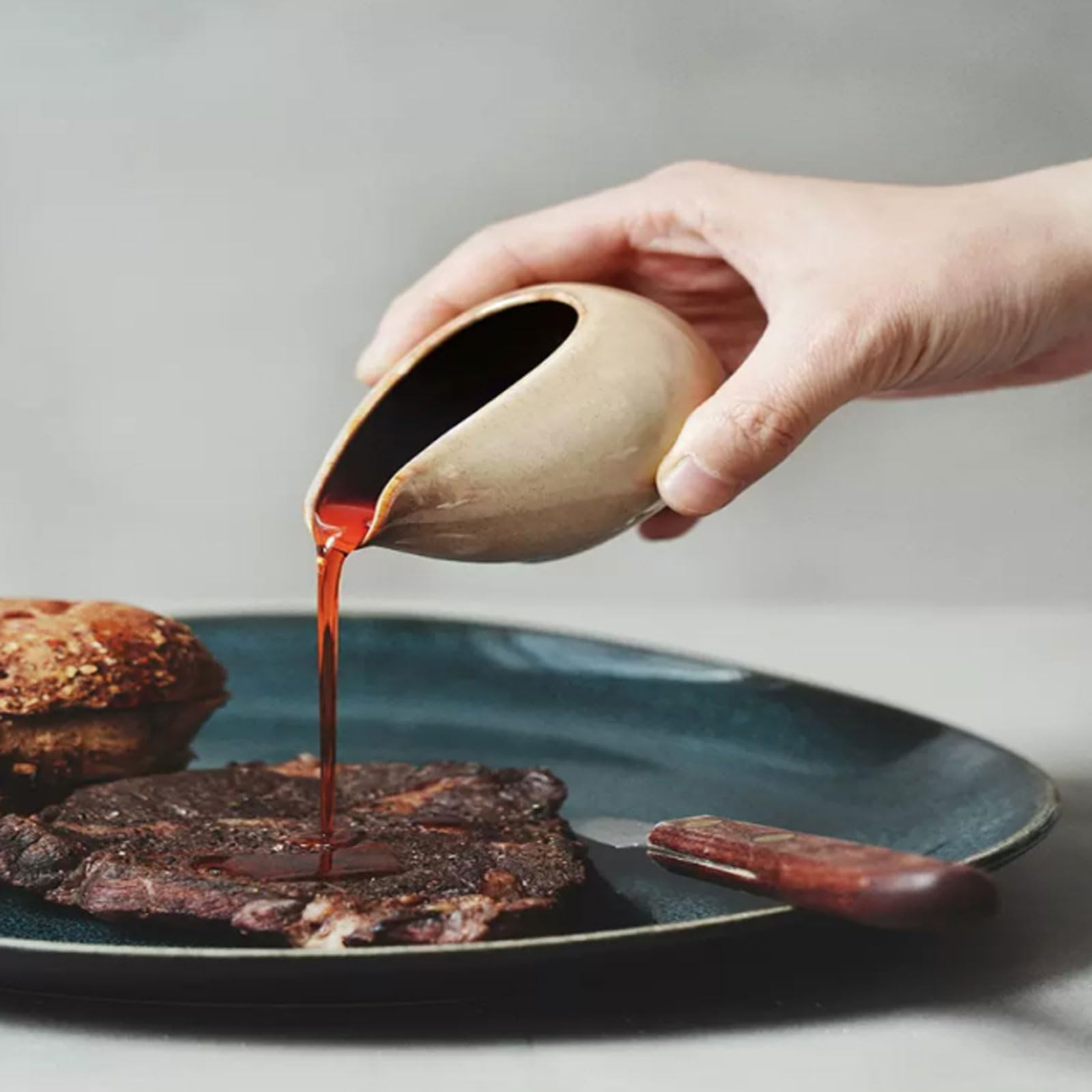 Pot à lait, saucière, verre à eau, pichet, crémier, distributeur de café, sucrier, ensemble de 2 pièces en céramique transformée au four, motif goutte, émail unique, bec verseur anti-goutte artis