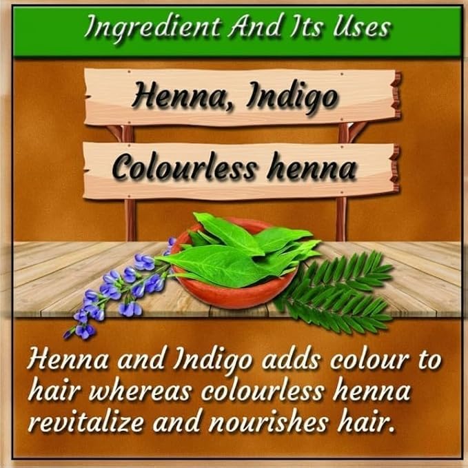 LC 100% Organic Henna Hair Color (Soft Black)-100 g