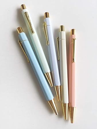 Supple Room Hexagonal Pastel pens | Ballpoint black ink (5)