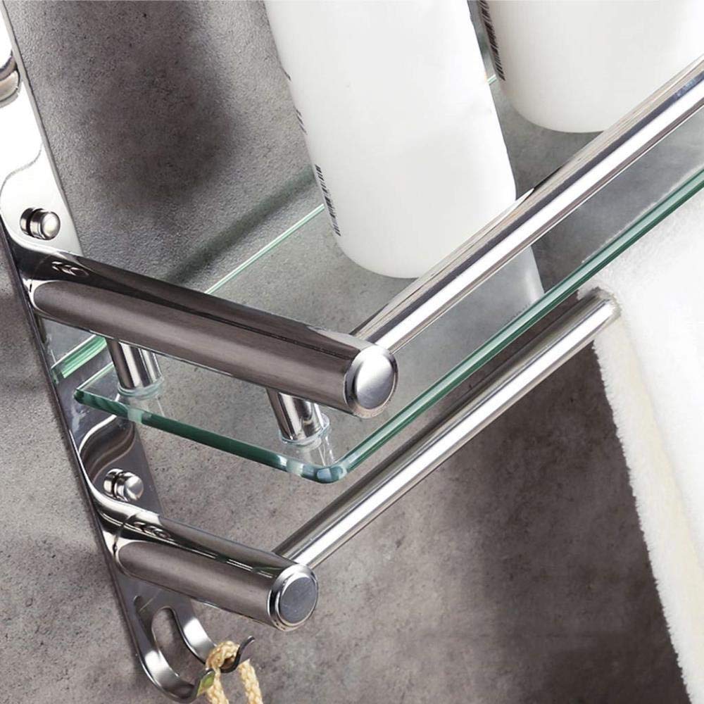 Mensola da bagno in ferro da parete, 40 cm, cestino da scrivania per accessori da doccia, ferro da stiro, per accessori da bagno efficienti