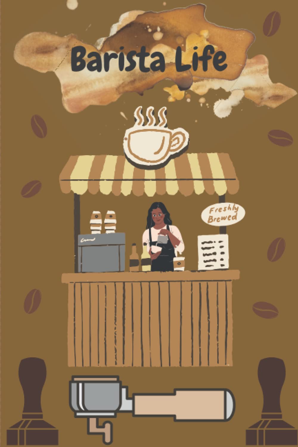 Barista Life: Coffee Themed Notebook, 6x9", 120 pages, Birthday Gift.