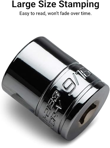 Miniatura 5 de Capri Tools Enchufe poco profundo de 716 pulgadas, accionamiento de 38 pulgadas, 6 puntos, SAE