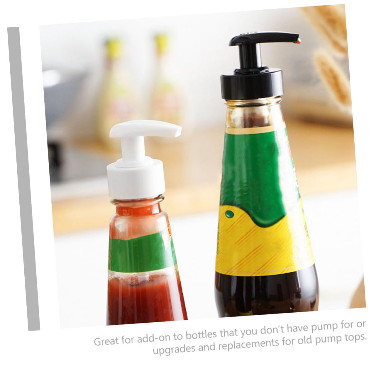 VINTORKY 10 Sets Oyster Sauce Bottle Press Mouth Dispenser Jelly Oyster Sauce Pump Olive Oil Press Sprayer Press Leakproof Nozzle Press Nozzle Ketchup Bottle Practical Press Pump Pp Black
