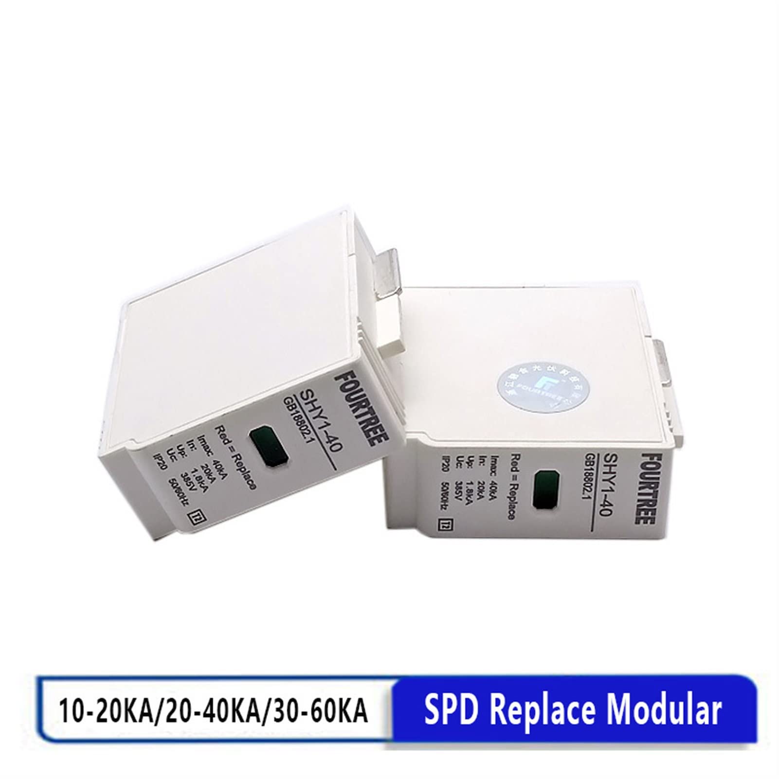 SPD remplace Les Inserts de Remplacement modulaires AC 275V 385V 420V for parafoudre, Dispositif de Protection Basse Tension, transformateur de Puissance(1pcs Modular 385v,25 V)