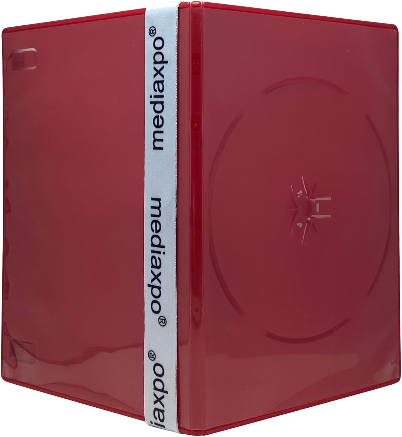Mediaxpo 200 Slim Solid Red Color Single DVD Cases 7MM
