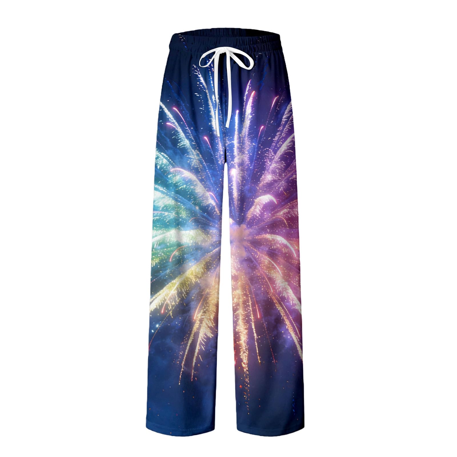 Generisch Pantalon de pyjama en flanelle pour homme avec motif