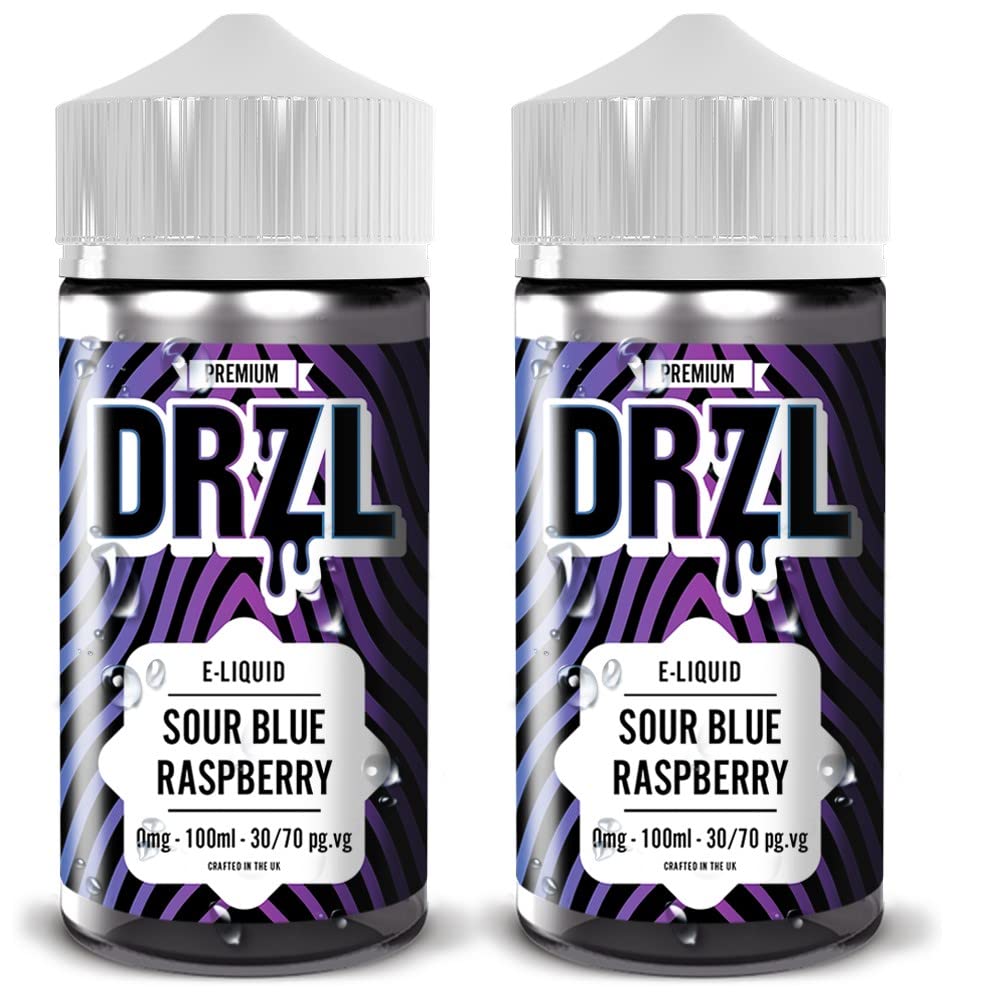 Vape Liquid, 2 x 100ml, Vape Juice, E Cigarette, for Vape Kits, Vape Gifts, Sub Ohm Ecig, No Nicotine, Shortfill, Premium [Sweet Raspberry] Flavour E Liquid 70/30 0mg (by Drzl)