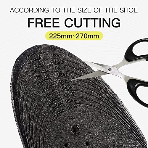 Image of Height Increase Insole 3-Layer Air Cushion Heel Insert Lift Shoes Insole for Men and Women Invisible Elevator Adjustable Insoles (Full Pad, 2.4 Inch)