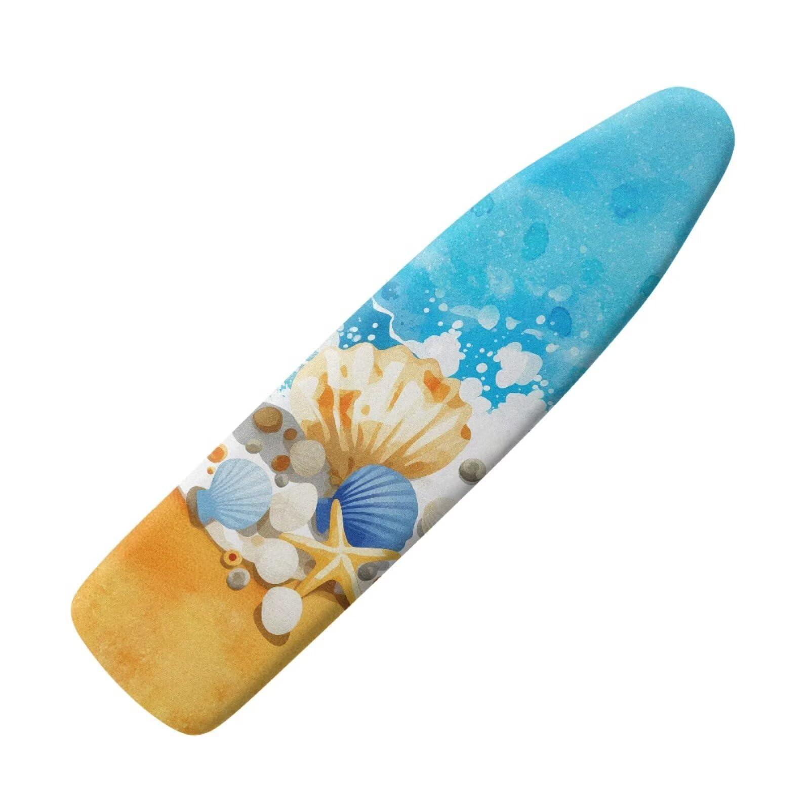 Ironing Board Cover - Standard Size 15x54 Ironing Board Covers with Shells Starfish Pattern, Elastic Edge Stain Resistant