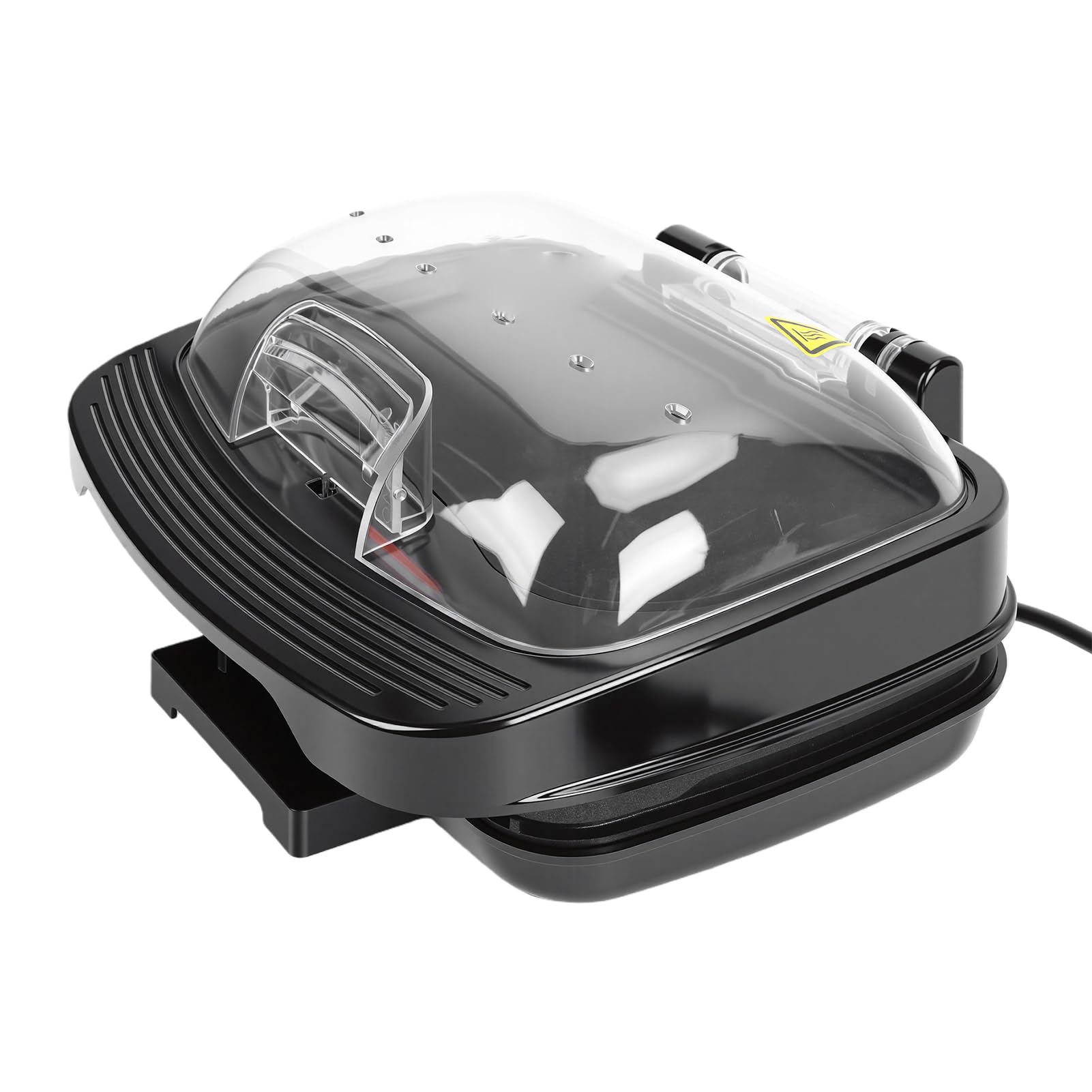 Haofy Griglia Elettrica Per Hamburger Maker 1000W Doppio Strato Antiaderente con Filtro Antiodore - Pressa Per Hamburger Cuoce 2 Contemporaneamente Per Appartamenti Colazione Facile da Pulire (Spina