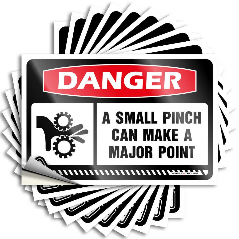 Saying Vintage Front Entrance Decor Door Danger A Small Pinch Can Make A Major Point - No Residue Decals for Math(8X12CM)
