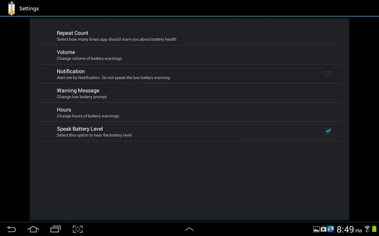 Talking Battery - App on Amazon Appstore