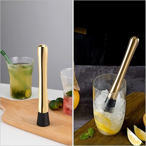 Miniatura 7 de DOITOOL Herramientas de cóctel de acero inoxidable para cócteles triturados con agarre antideslizante suave para Mojito Cóctel Limón Fruta Cubo de