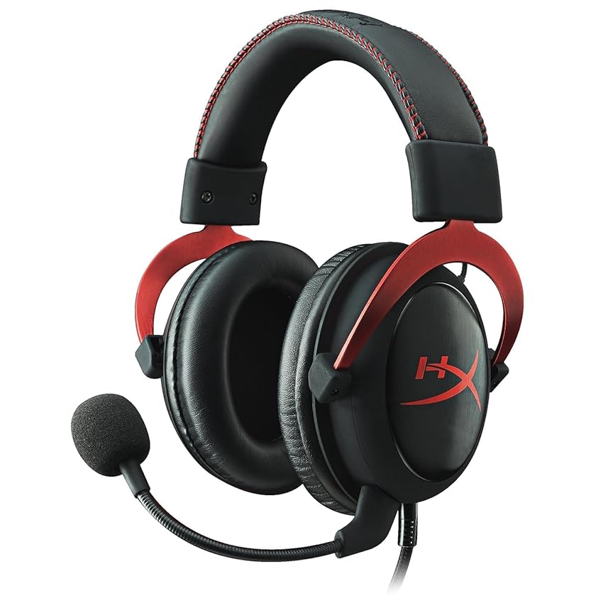 Immagine del prodotto HyperX Cloud II – Cuffie Gaming, Compatibilità con PC e Mac (tramite USB) e PS4/PS5, Xbox, Mobile (tramite cavo jack), Rosso/Nero