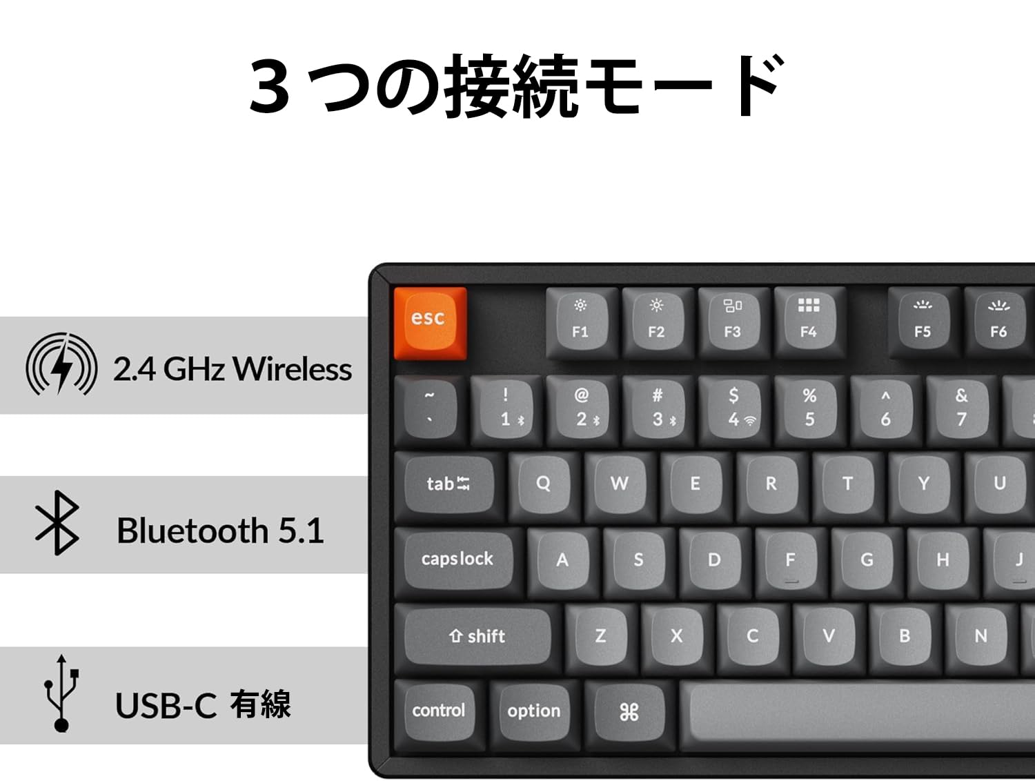 Keychron K8 MAX Tastiera meccanica wireless, 2,4 GHz/Bluetooth/USB-C, RGB, QMK/VIA, Hot-swap, Telaio in Alluminio, Macro programmabili, PBT Keycaps, Per Mac Windows, Super Banana Switch