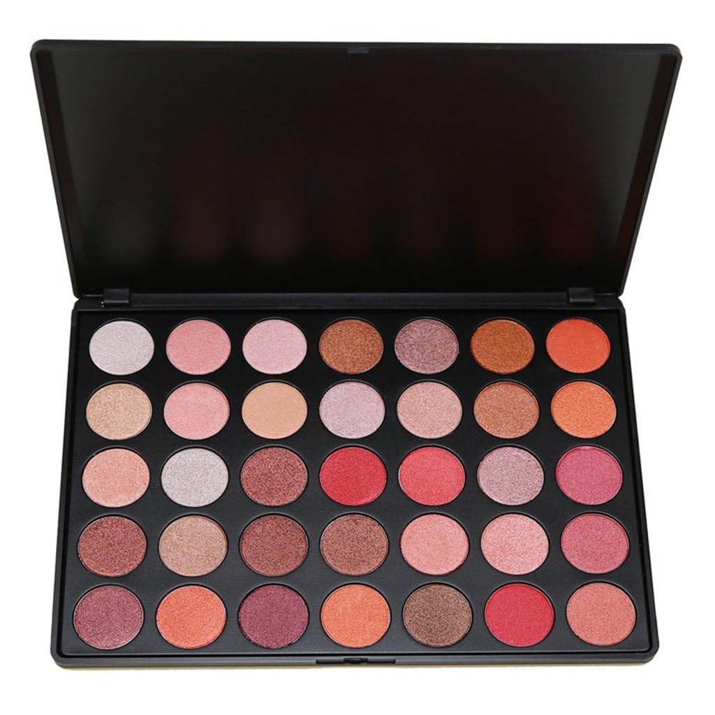 35 Color Pearl Eye Shadow Plate Warm Glitter Powder Makeup Daily Lasting