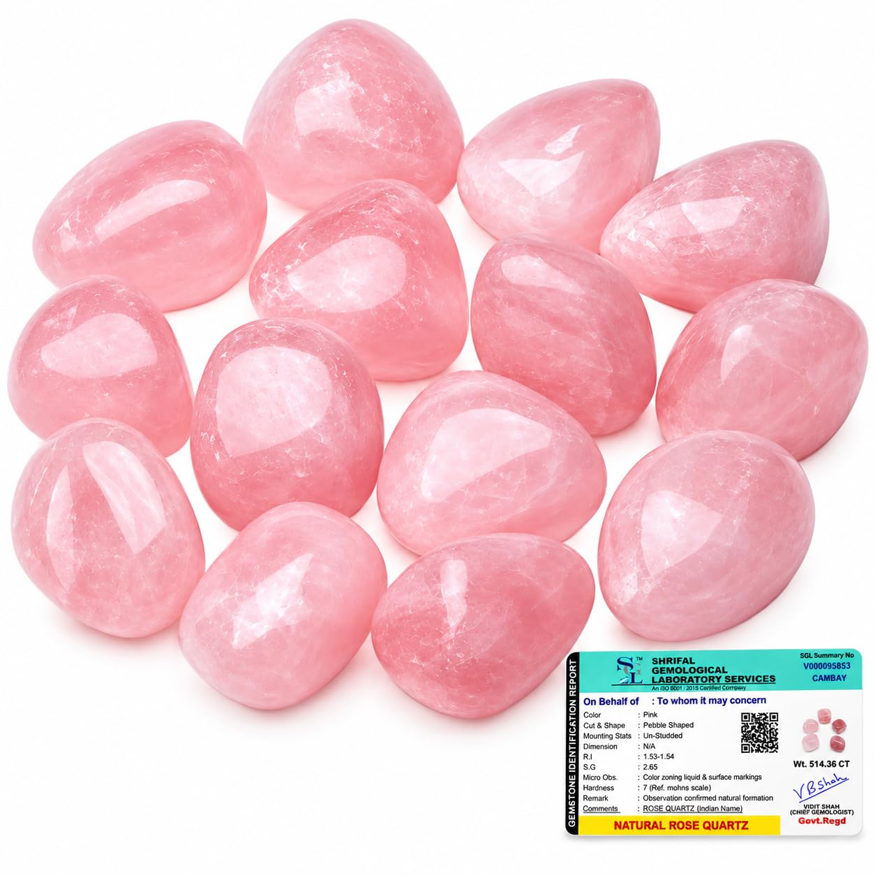 Crystal Stone Set - Rose Quartz, Citrine & More -10 Crystal Stone Set - Rose Quartz, Citrine & More -10