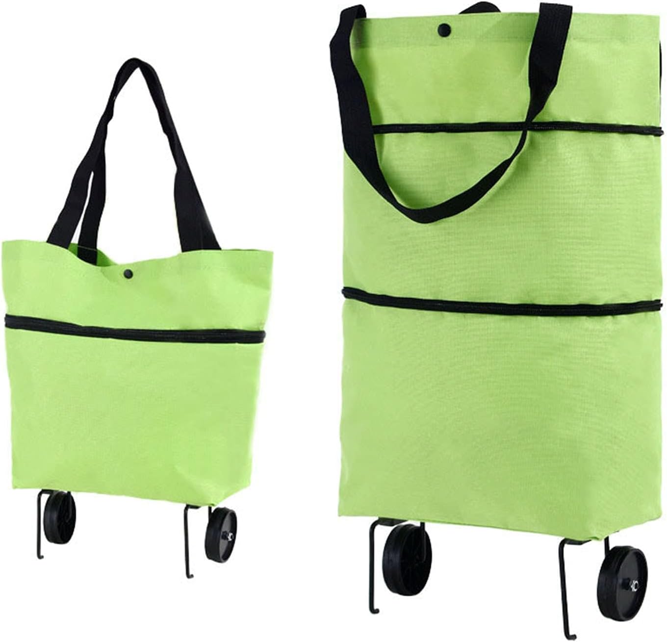 Xspring Reusable Grocery Bags, Foldable Shopping Bag with Wheels
